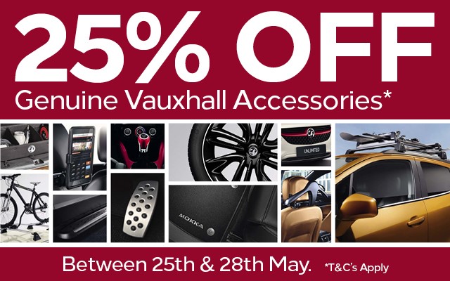 25% Discount on Vauxhall Accessories