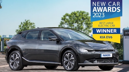 EXCELLENT EV6 TOPS CATEGORY AT PARKERS NEW CAR AWARDS 2023