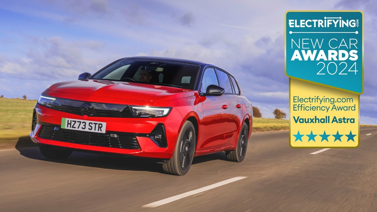 ALL-NEW VAUXHALL ASTRA ELECTRIC WINS 2024 ELECTRIFYING.COM EFFICIENCY AWARD