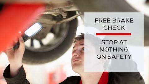 Free Brake Check - and competitive prices to help you stop!