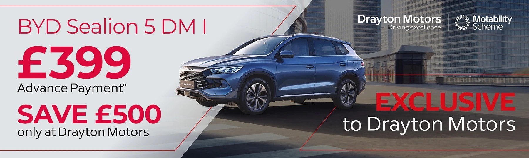 byd SEALION 5 DM i Motability Offer